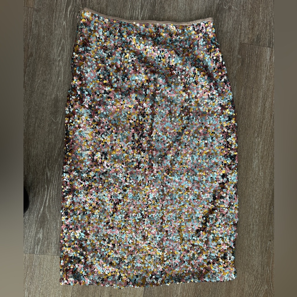 Astr Multicolor Sequin Pencil Skirt - Picture 6 of 10